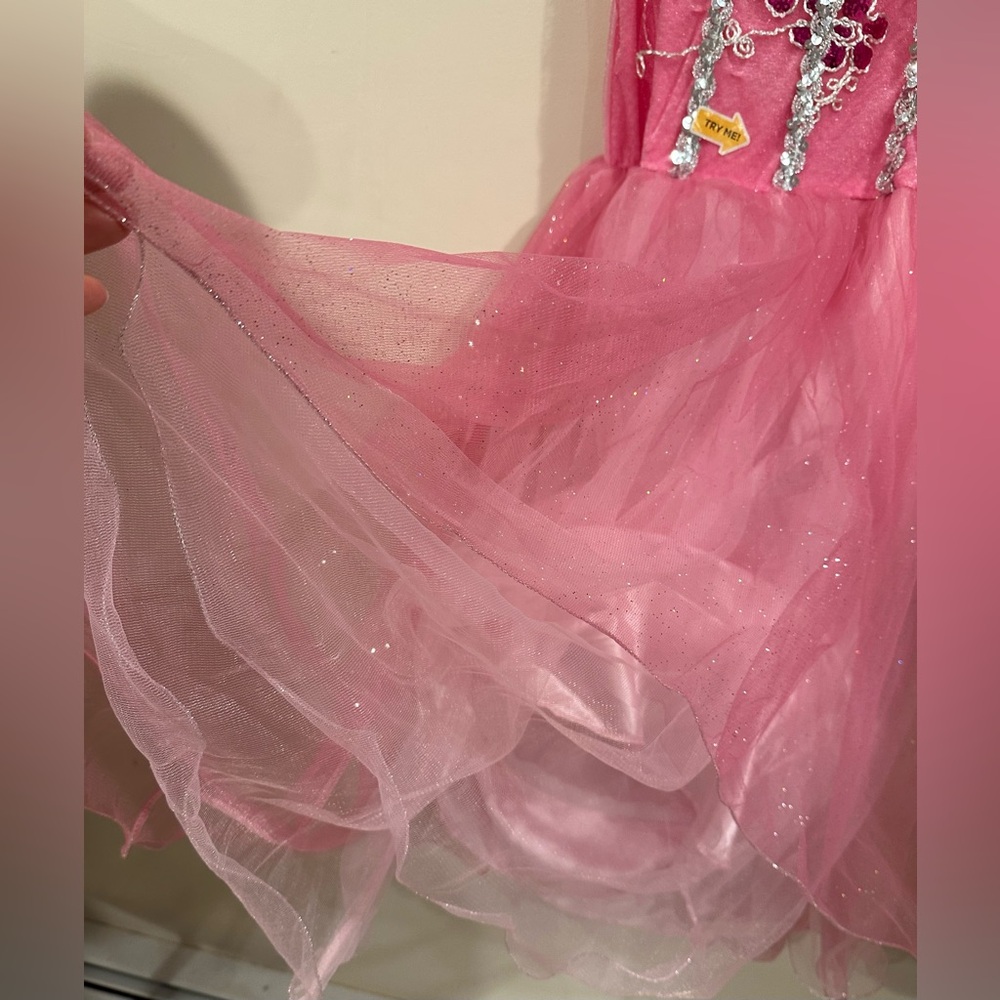 RUBIES Pretty Pink Set Princess Bella Princesa Rosada Lights Up Sz M 8-10 - Picture 6 of 13